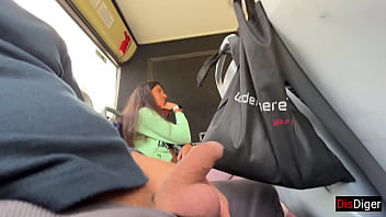 A stranger girl jerked off and sucked my dick in a public bus full of people