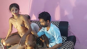 Amateur threesome Desi village girl having sex with two boyfriends &comma;  Hanif pk and  Sumona and Manik