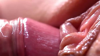 Extremily close-up pussyfucking&period; Macro Creampie