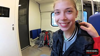Real Public Blowjob in the Train &vert; POV Oral CreamPie by MihaNika69 and MichaelFrost