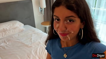 Step sister lost the game and had to go outside with cum on her face – Cumwalk