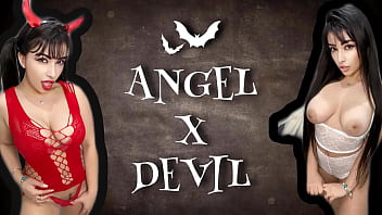 jerk off conquest JOI pretty angel and gorgeous devil cosplay teasing to get your cum which one will you choose&quest;&quest;