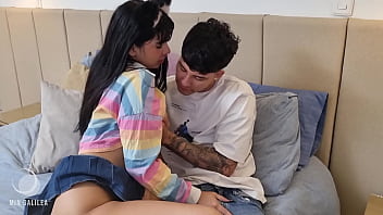 My stepbrother discovers me in the middle of a stream on twitch and ends up fucking me – Danner mendez ft Min Galilea