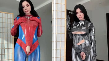 Passionate Spider Woman vs Anal Fuck Lover Black Spider-Girl&excl;